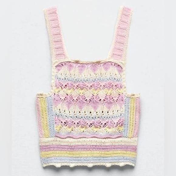 Zara Crochet Knit Tank - Picture 1 of 4